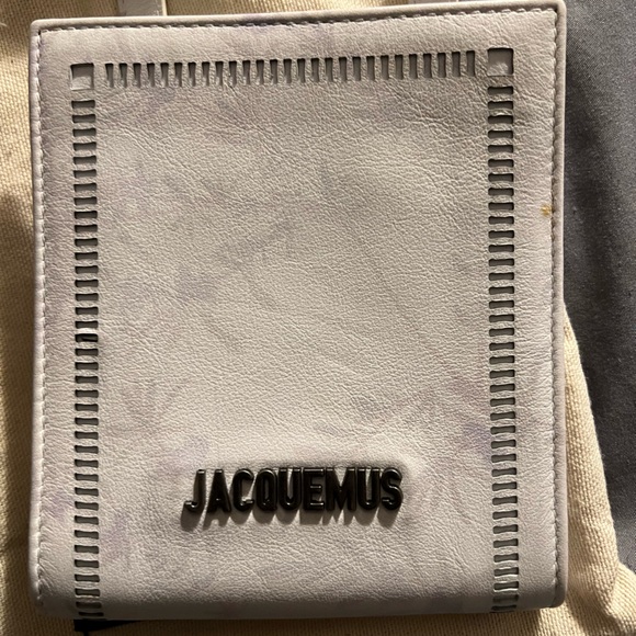 Jacquemus Light Gray Leather Wallet - Picture 1 of 6